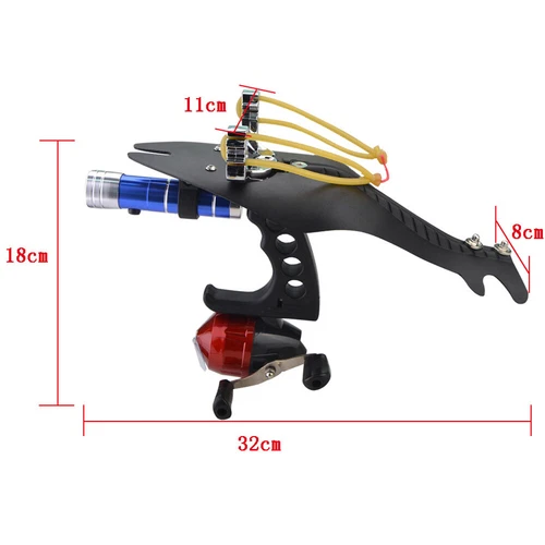 Fishing Catapult Set Powerful Bow Sling Bowfishing Hunting Darts Reel Archery - Picture 2 of 12