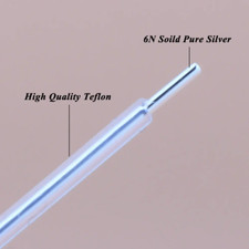 1MM Solid Core 6N Pure Silver Wire HiFi Headphone Audio Cable Signal Cords DIY