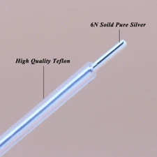 1MM Solid Core 6N Pure Silver Wire HiFi Headphone Audio Cable Signal Cords DIY