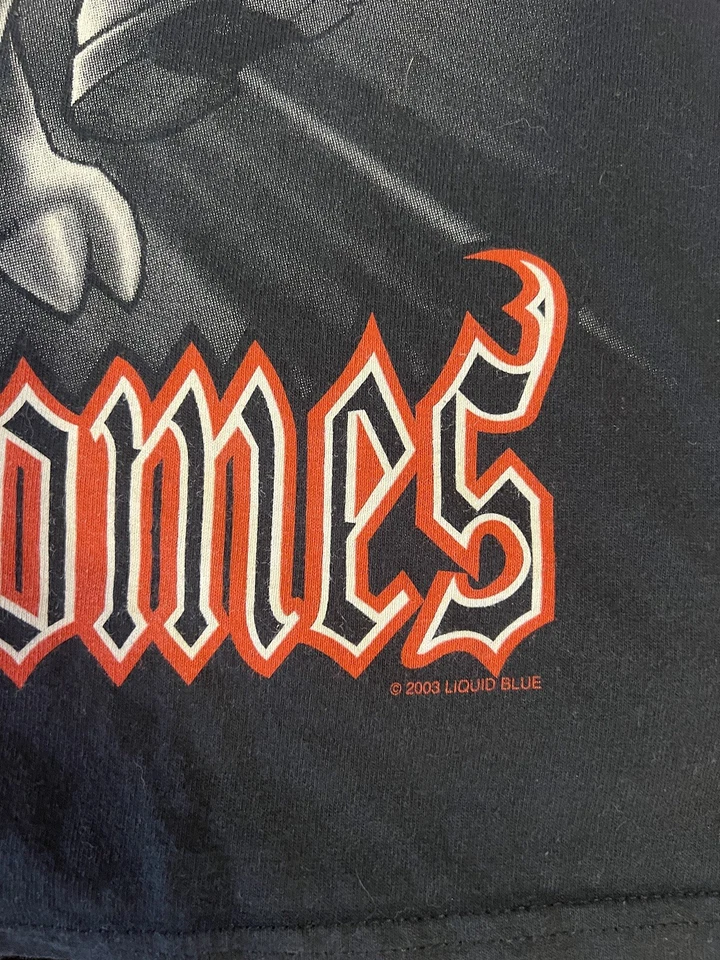 Vintage L Liquid Blue 2003 Something Wicked This Way Comes Skeleton Hog Biker - Image 2 of 4