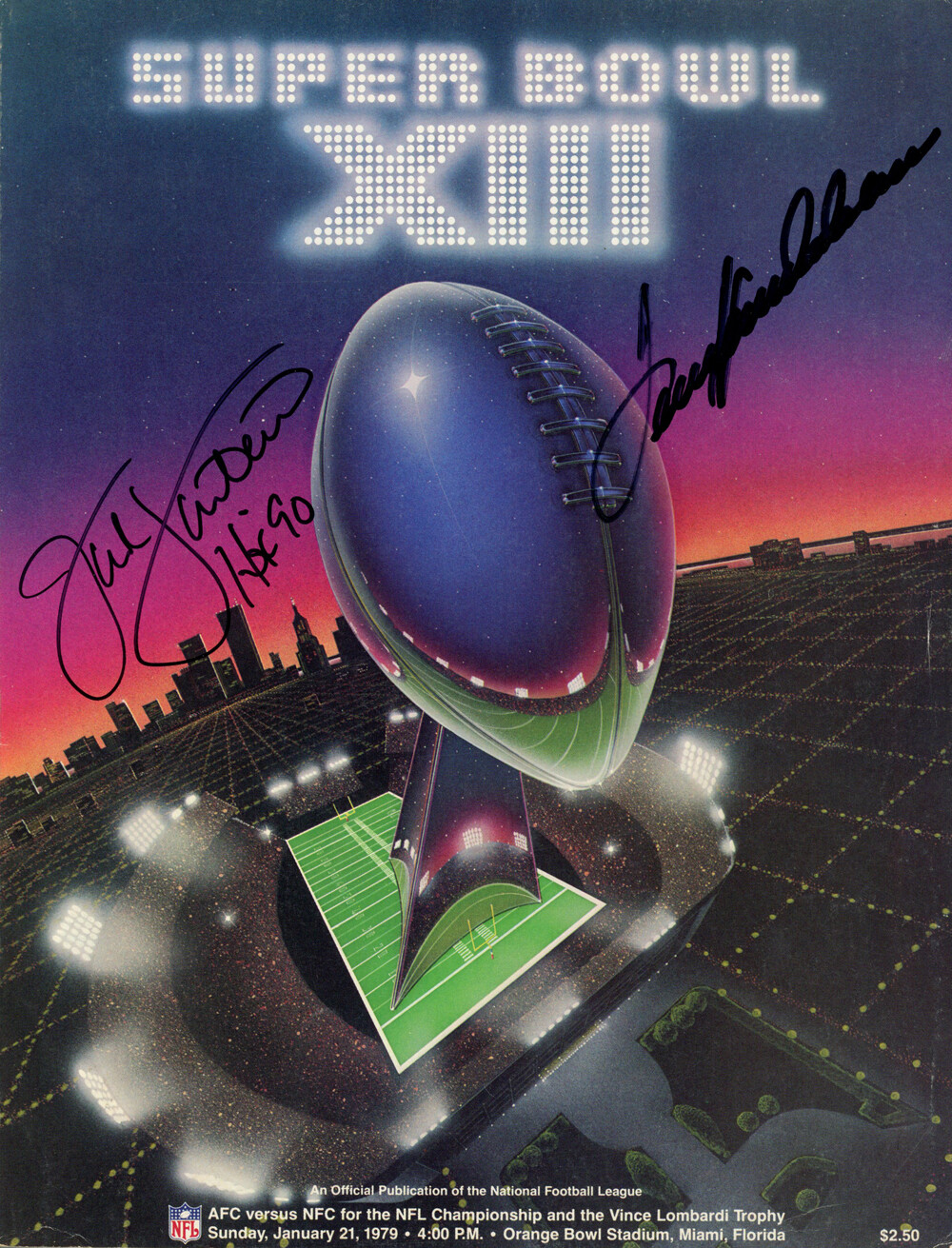Terry Bradshaw Autographed Signed & Jack Lambert Super Bowl Xiii Program JSA 