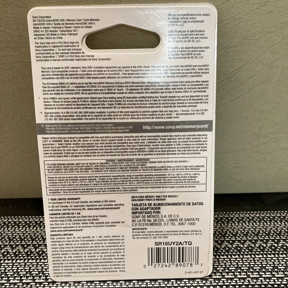 SONY MICRO SDHC UHS-1 MEMORY CARD NIP, 16GB 🔥🔥🔥 - Image 3 of 4