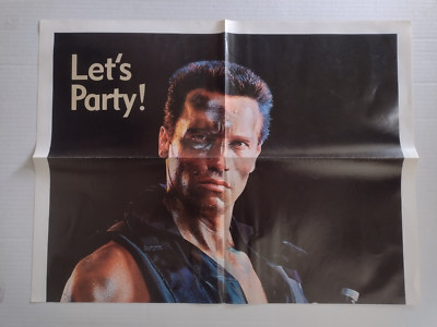 SCHWARZENEGGER Commando ORIGINAL U.S. One-sheet Poster 1985 Never Unfolded!