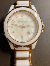 Michael Kors Women's Ceramic White w/Rose Gold Watch MK5322