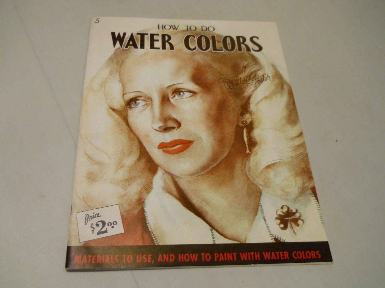 HOW TO DO WATER COLORS by Walter Foster # 5 paperback vintage