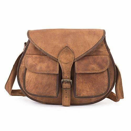 Borsa da donna vintage in pelle di capra messenger a tracolla borsa a mano bo...