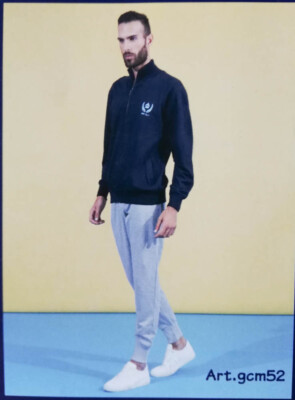 Pigiama uomo in felpa di cotone invernale Irge con B784