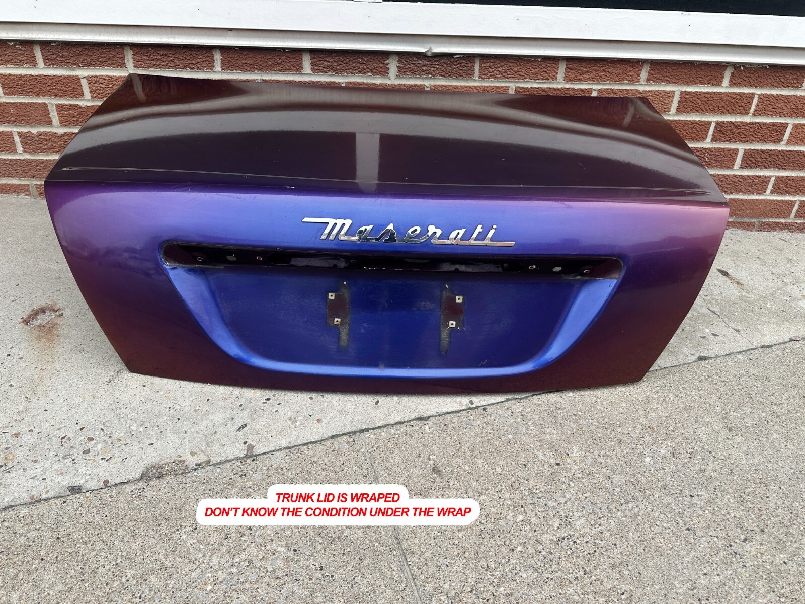 P40524 2003-2012 Maserati Quattroporte M139 Trunk Lid SEE PICTURS OEM