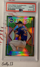 JUSTIN VERLANDER 💎 PSA 10 pop 2! /15 2022 FINEST FLASHBACKS ROSE GOLD REFRACTOR