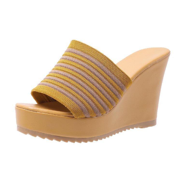 PANTOFOLA D’ORO Ciabatte donna zeppa tacco alto plateau sandali scarpe casual estive