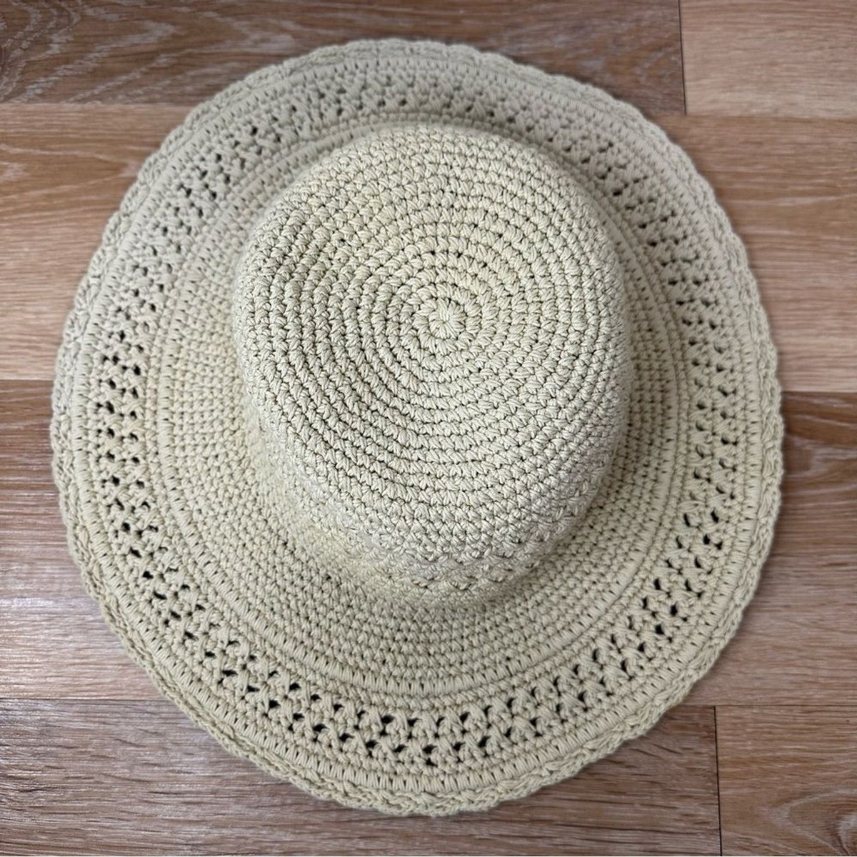 Silver Wave 100% Cotton Crocheted Wide Brim Vacation Sun Hat Silverwave – San Diego Hat Company main image 2