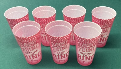 Bachelorette Party Favors. Set of 7 Pink 16oz Cups - Last Fling Before the  Ring | eBay