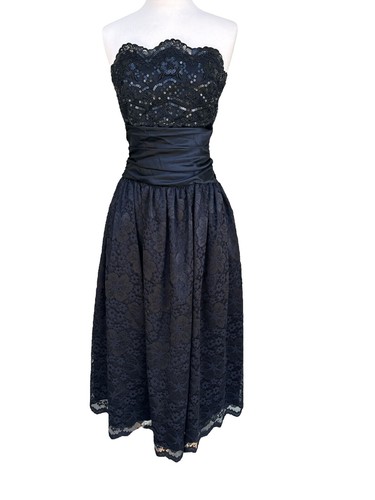 knee length dresses for ladies Tulle Sequin A-Line Prom Dress with Sheer Corset Bodice and Ruffle Ski –  DressesTailor main image 0