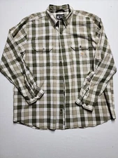 Carhartt Long Sleeve Button Up Shirt Mens XL Plaid 100% Cotton Item 447