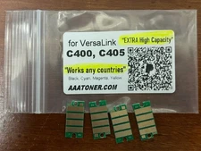 4 Toner Chips for Xerox VersaLink C400, C405 Printer Refill - (EXTRA High)