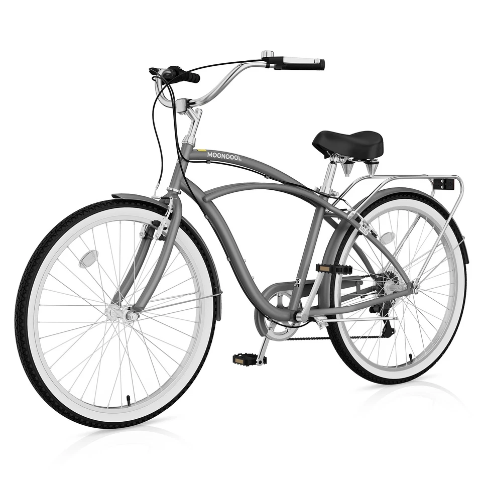 NAIZEA Cruiser Bike for Adults 26/24" Step-Through Bicycle Classic Beach Bikes - Image 2 of 4
