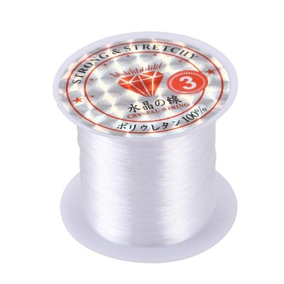 Jewelry Beading Thread 0.3mm Dia. Clear Nylon Fishing Line Spool 17 Lbs Z7H2
