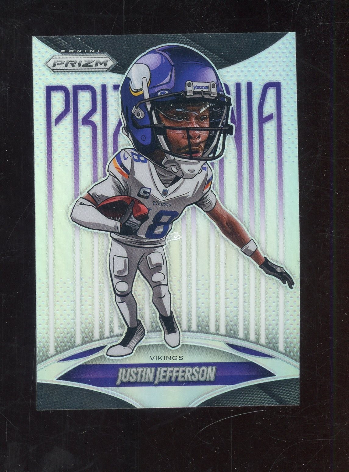 2025 Panini Prizm Prizmania #21 Justin Jefferson Vikings SSP CASE HIT