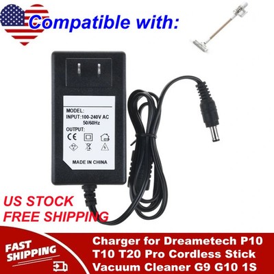 Charger for Dreametech P10 T10 T20 Pro Cordless Stick Vacuum Cleaner G9 G10 1S
