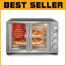 Double Door Rotisserie Oven, 45L, 18-Slice, Stainless Steel