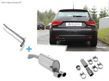 Fox Edelstahl Racing-Anlage Audi A1 8X 1.0 TFSI 2x90mm eingerollt abgeschrägt