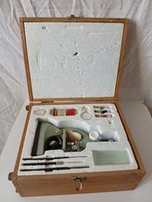 Vintage Microscope Tasco Delue complet dans coffret bois zoom  X50 - X750 Japan