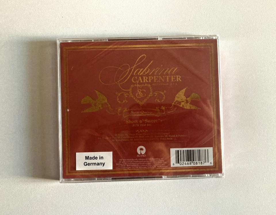Sabrina Carpenter Short N Sweet CD Alternative Sleeve Sealed New - Image 2 of 2