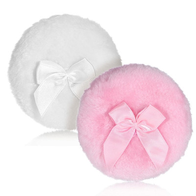 2 Stück Powder Puff, 8,6 Cm Große Flauschige Puderquasten, Weiche Waschbar, Wied