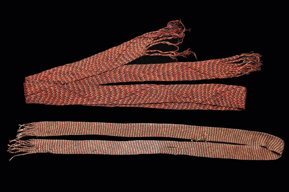 Pre Columbian Artifacts 2 Long Textile Turbans Sihuas Peru 800-1200 AD COA 276 - Image 3 of 4