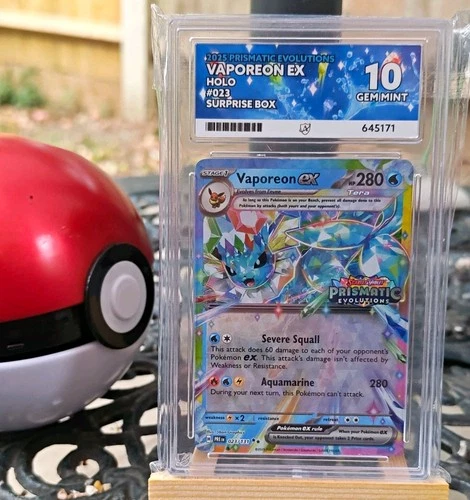 Pokémon TCG ACE 10 | Vaporeon ex | 023/131 | Prismatic Evolutions Stamped