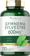 Gymnema Sylvestre Leaf Extract 600mg | 200 Capsules | by Carlyle