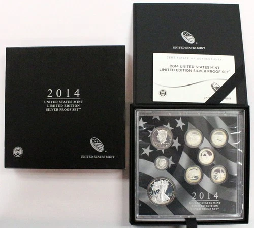 2014 US Mint Limited Edition 8-Coin Silver Proof Set w/ OGP & COA - Low Mintage