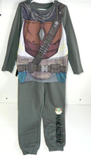 STAR WARS Mandalorian / Grogu Boy's 3-Piece Pajama Costume Set w/ Cape - Size 8