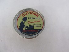 VINTAGE ADVERTISING  OLD TOWN    BRAND  TYPEWRITER RIBBON   TIN  155- thumbnail