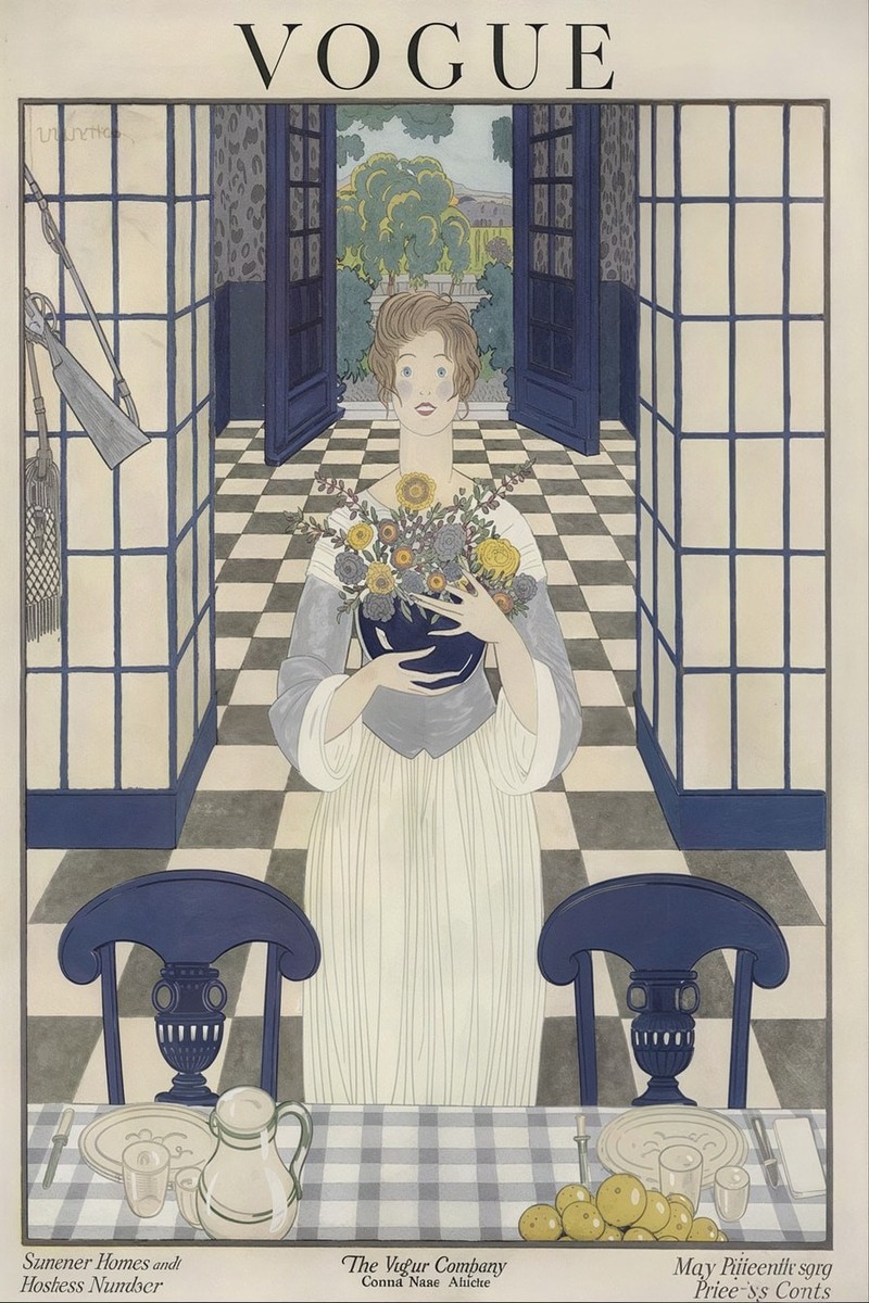🌼 Vogue Vintage Art Poster - May 1917 Cover - 16x24” Premium