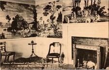 Interior Homestead Franklin Pierce President Hillsboro N.H. Postcard Vintage