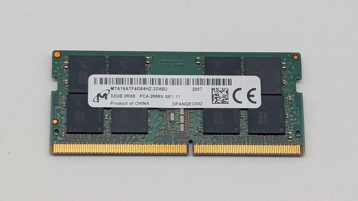 Micron DDR4 SDRAM 32 GB Total Capacity Memory (RAM) for sale | eBay
