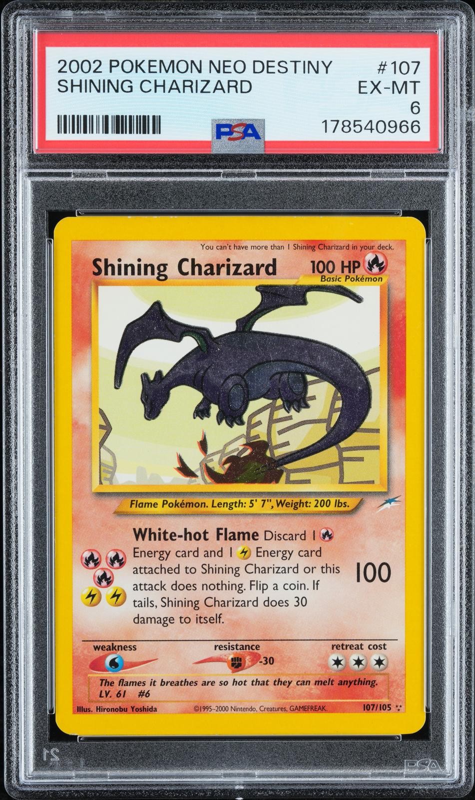 PSA 6 Shining Charizard #107 2002 Pokemon Neo Destiny 178540966
