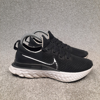 Nike React Infinity Run Flyknit Women Size 8 Black Running Sneakers CD4372-002