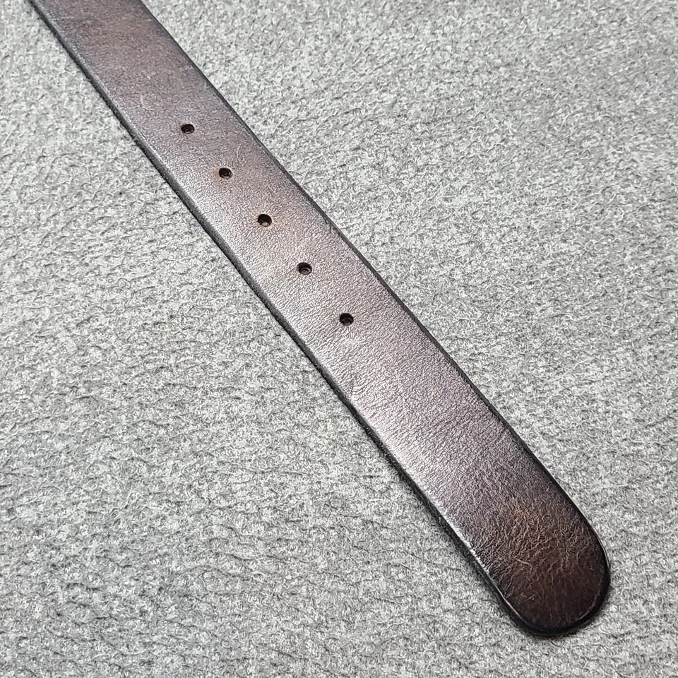 Cinturón Lucky Brand Para Hombres 32 Marrón Oscuro Antiguo Plateado Hebilla Informal BKM0196 Foto 3 de 4