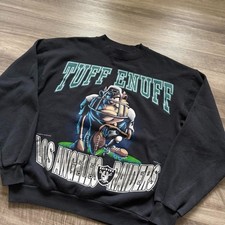 Vintage 90s Los Angeles Raiders Looney Tunes taz crewneck sweatshirt VK15632