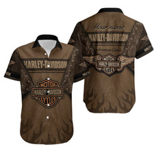 Personalized Harley Motor Racing Davidson Casual Button Down Shirt Unisex Adults