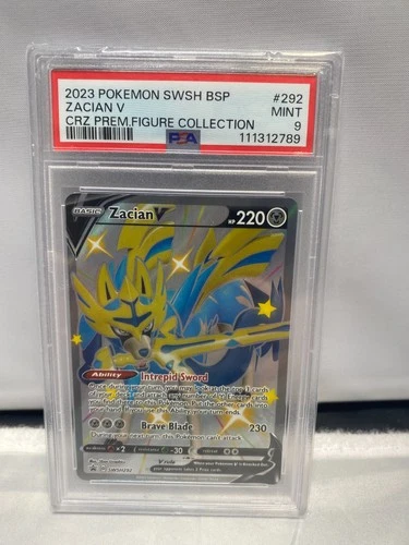 2023 Pokemon Zacian V SWSH292 Crown Zenith Prem Figure Collection PSA 9 MINT