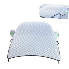 Half Car Cover, Winter Anti-freeze Snow Shield for Windshield 1 PC Silver 02