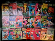 VTG WALT DISNEY COMICS & STORIES LOT OF (25) UNCLE SCROOGE DONALD DUCK GOLDEN +