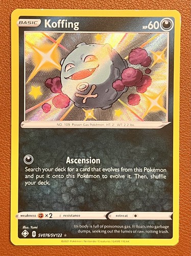 Pokemon Koffing (Shiny Holo) SV076/SV122 Shining Fates: Shiny Vault LP+/NM-