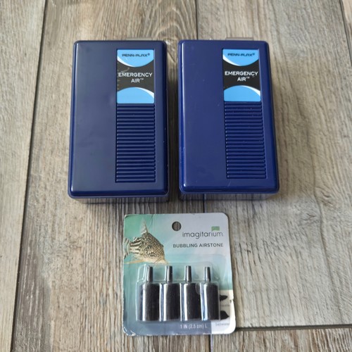 Penn Plax Emergency Air Battery Backup Air Pump No Tubing Tested Read Lot of 2