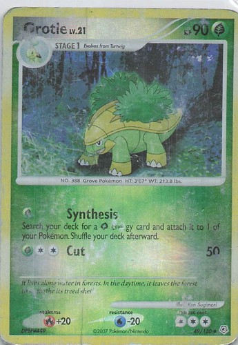 Grotle Reverse Holo Uncommon Diamond and Pearl 49/130 DMG