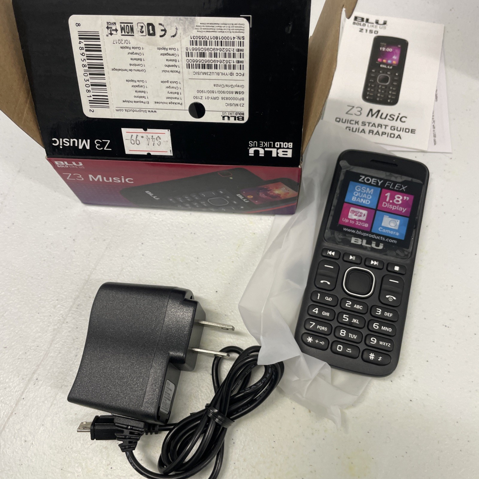 BLU Z3 Music GSM Unlocked 1.8" Dual Sim FM Radio Cellphone -