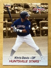 2012 Choice Marketing Khris Davis Rookie #7 Huntsville Stars NM